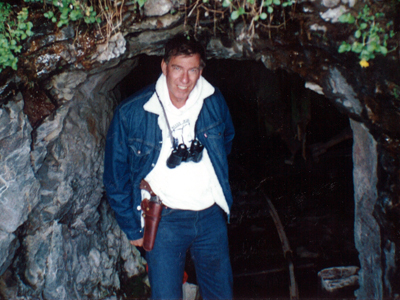 John Sage harvesting wild bat lard for soapmaking.